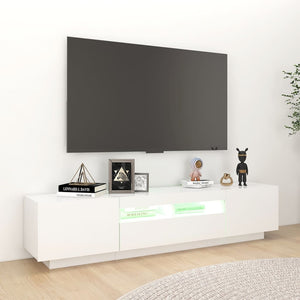 Έπιπλο Τηλεόρασης με LED Λευκό 180 x 35 x 40 εκ. - PAKOBAZAAR