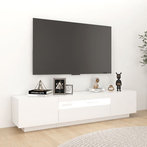 Έπιπλο Τηλεόρασης με LED Λευκό 180 x 35 x 40 εκ. - PAKOBAZAAR