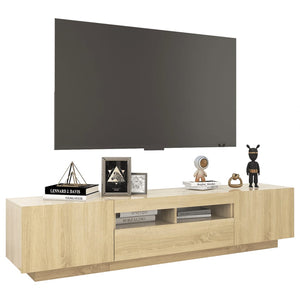 Έπιπλο Τηλεόρασης με LED Sonoma Δρυς 180 x 35 x 40 εκ. - PAKOBAZAAR