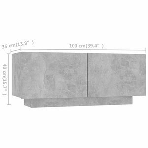 Έπιπλο Τηλεόρασης με LED Γκρι Σκυροδέματος 180 x 35 x 40 εκ. - PAKOBAZAAR