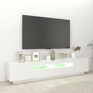 Έπιπλο Τηλεόρασης με LED Λευκό 200 x 35 x 40 εκ. - PAKOBAZAAR