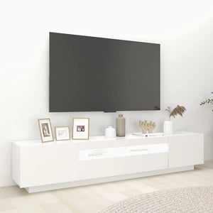Έπιπλο Τηλεόρασης με LED Λευκό 200 x 35 x 40 εκ. - PAKOBAZAAR