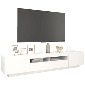 Έπιπλο Τηλεόρασης με LED Λευκό 200 x 35 x 40 εκ. - PAKOBAZAAR