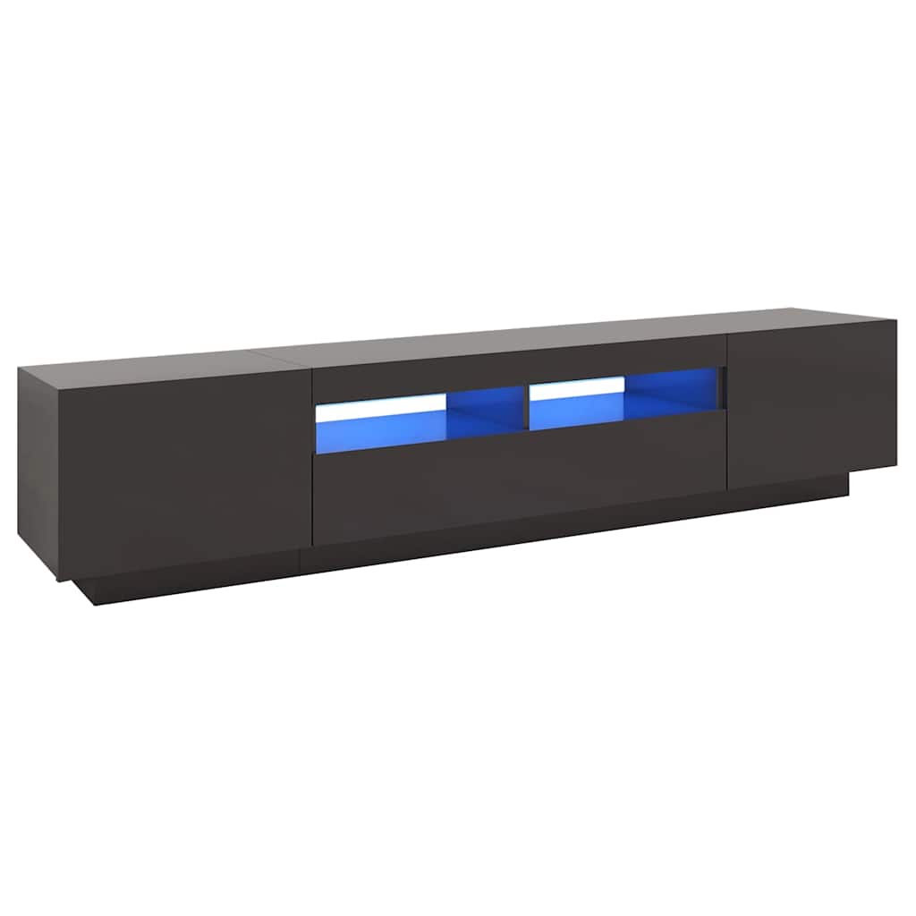 Έπιπλο Τηλεόρασης με LED Γκρι 200 x 35 x 40 εκ. - Pakobazaar