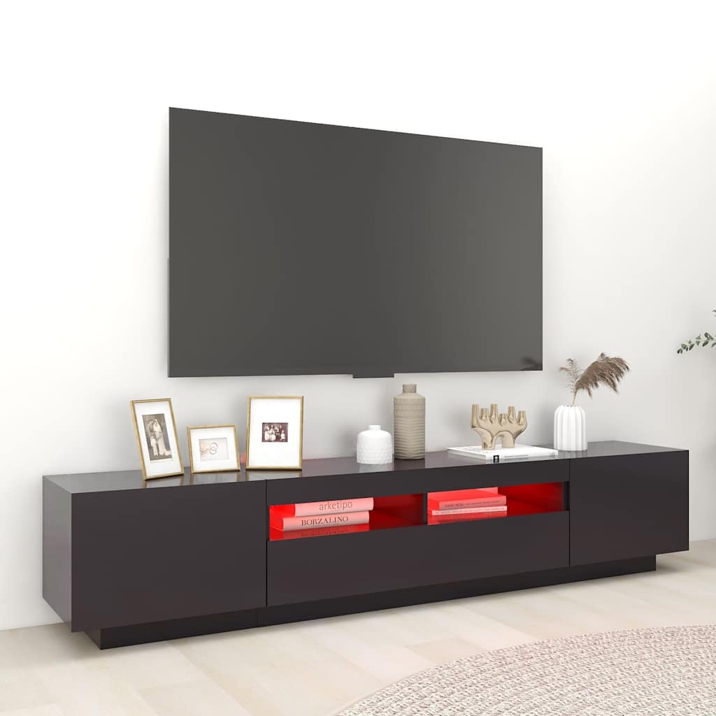 Έπιπλο Τηλεόρασης με LED Γκρι 200 x 35 x 40 εκ. - Pakobazaar