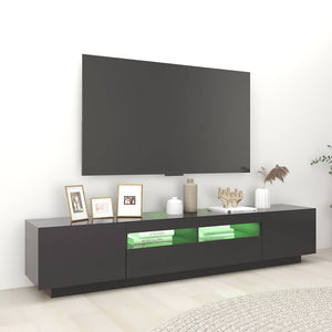 Έπιπλο Τηλεόρασης με LED Γκρι 200 x 35 x 40 εκ. - Pakobazaar