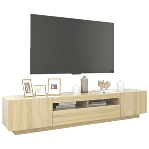 Έπιπλο Τηλεόρασης με LED Sonoma Δρυς 200 x 35 x 40 εκ. - PAKOBAZAAR