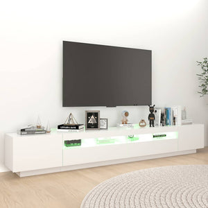 Έπιπλο Τηλεόρασης με LED Λευκό 260 x 35 x 40 εκ. - PAKOBAZAAR