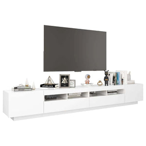 Έπιπλο Τηλεόρασης με LED Λευκό 260 x 35 x 40 εκ. - PAKOBAZAAR
