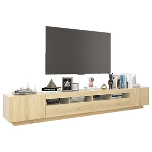 Έπιπλο Τηλεόρασης με LED Sonoma Δρυς 260 x 35 x 40 εκ. - PAKOBAZAAR