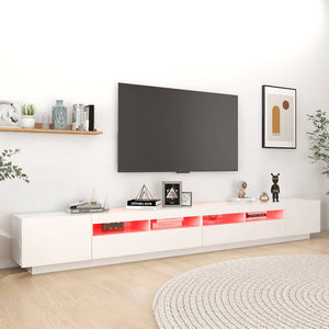 Έπιπλο Τηλεόρασης με LED Λευκό 300 x 35 x 40 εκ. - PAKOBAZAAR