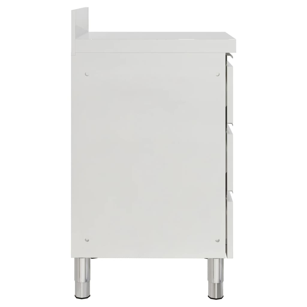 Επαγγελματικό Ντουλάπι Κουζίνας με 3 Συρτάρια 50x60x96 εκ. - Pakobazaar