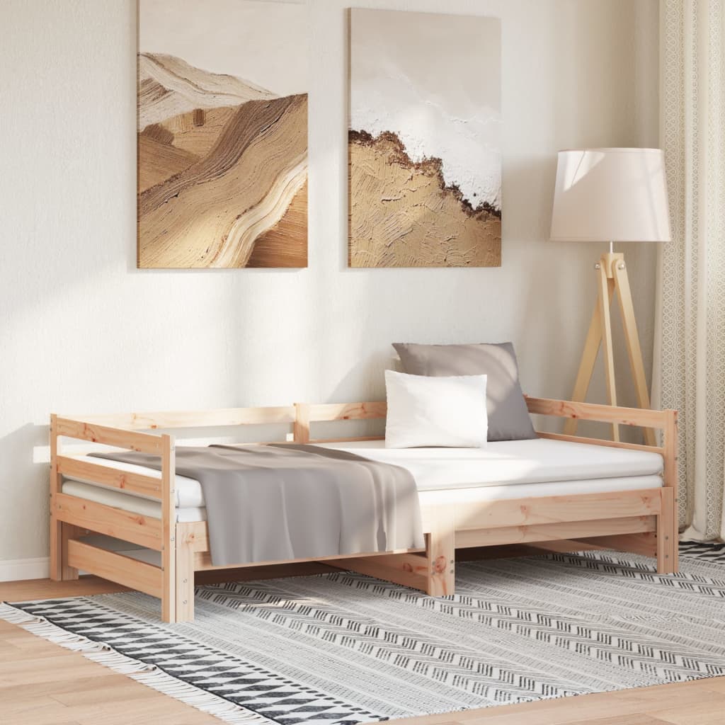 Καναπές Κρεβάτι 2 x (90 x 200) εκ. από Μασίφ Ξύλο Πεύκου