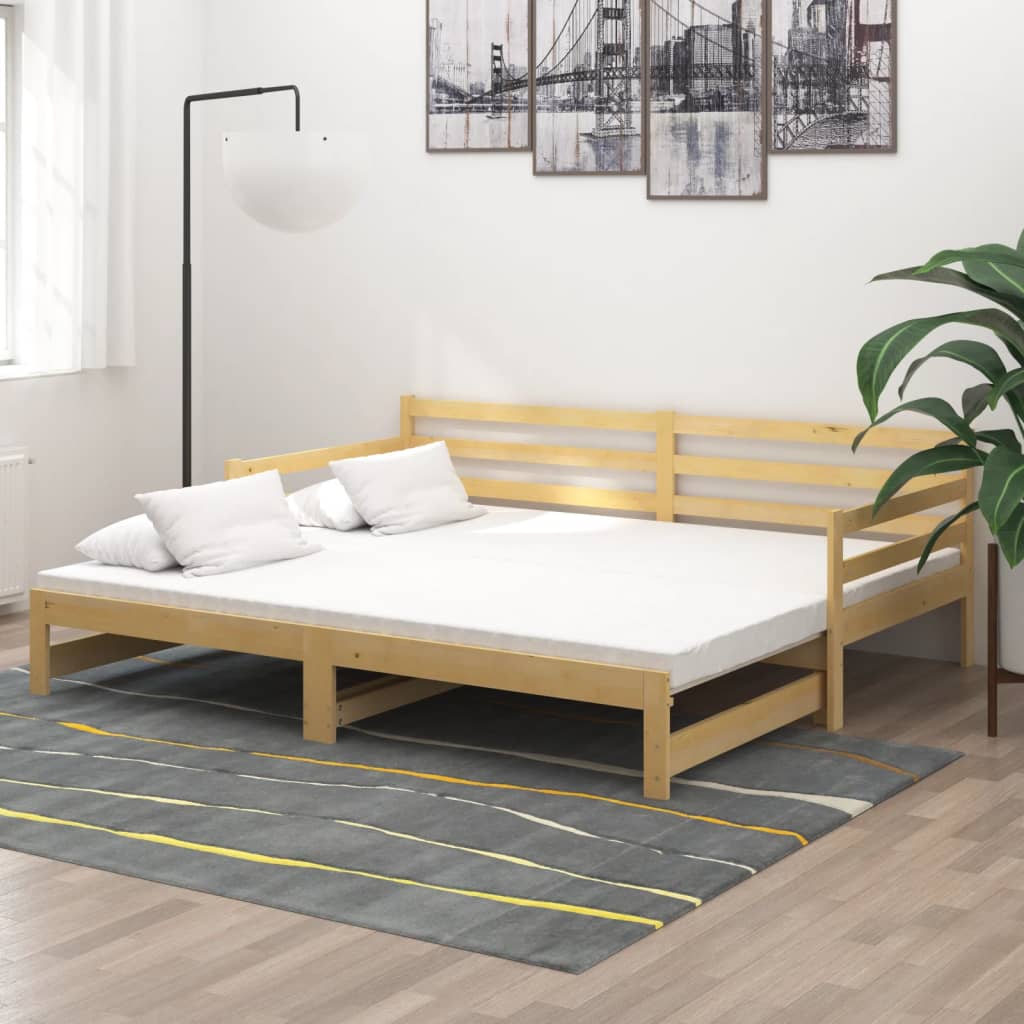 Καναπές Κρεβάτι 2 x (90 x 200) εκ. από Μασίφ Ξύλο Πεύκου - Pakobazaar