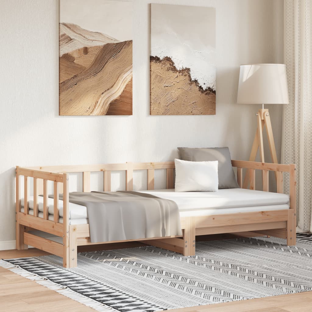 Καναπές Κρεβάτι 2 x (90 x 200) εκ. από Μασίφ Ξύλο Πεύκου