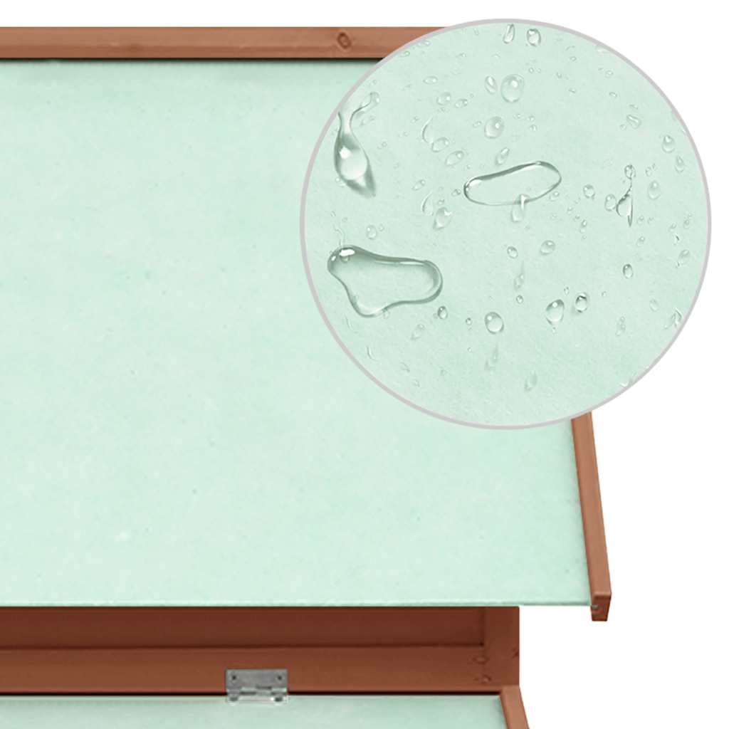 Κοτέτσι Μόκα & Λευκό 150 x 96 x 110 εκ. από Μασίφ Ξύλο Ελάτης - PAKOBAZAAR