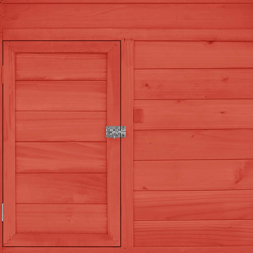 Κοτέτσι Κόκκινο & Λευκό 150x96x110 εκ. από Μασίφ Ξύλο Ελάτης - PAKOBAZAAR