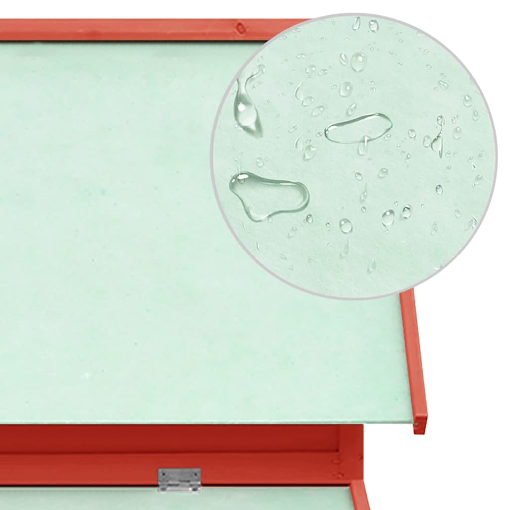 Κοτέτσι Κόκκινο & Λευκό 150x96x110 εκ. από Μασίφ Ξύλο Ελάτης - PAKOBAZAAR