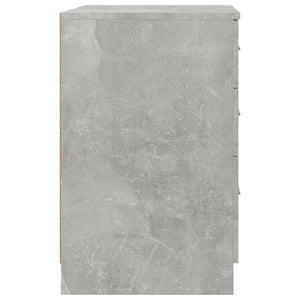 Κομοδίνο Γκρι Σκυροδέματος 40 x 40 x 63 εκ. Επεξεργασμένο Ξύλο