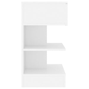 Κομοδίνο Λευκό 40 x 35 x 65 εκ. από Επεξ. Ξύλο