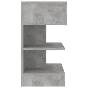 Κομοδίνο Γκρι Σκυροδέματος 40 x 35 x 65 εκ. από Επεξ. Ξύλο