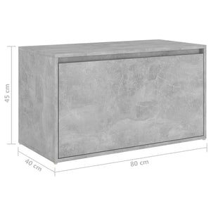 Έπιπλο Χολ / Εισόδου Γκρι Σκυροδέματος 80x40x45 εκ. Επεξ. Ξύλο
