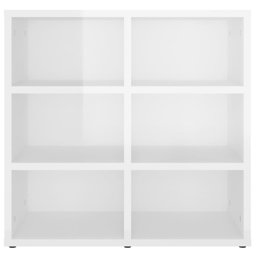 Παπουτσοθήκες 2 τεμ. Γυαλιστερό Λευκές 52,5 x 30 x 50 εκ.