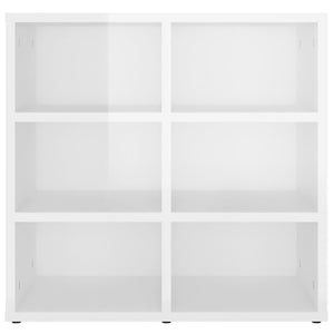 Παπουτσοθήκες 2 τεμ. Γυαλιστερό Λευκές 52,5 x 30 x 50 εκ.