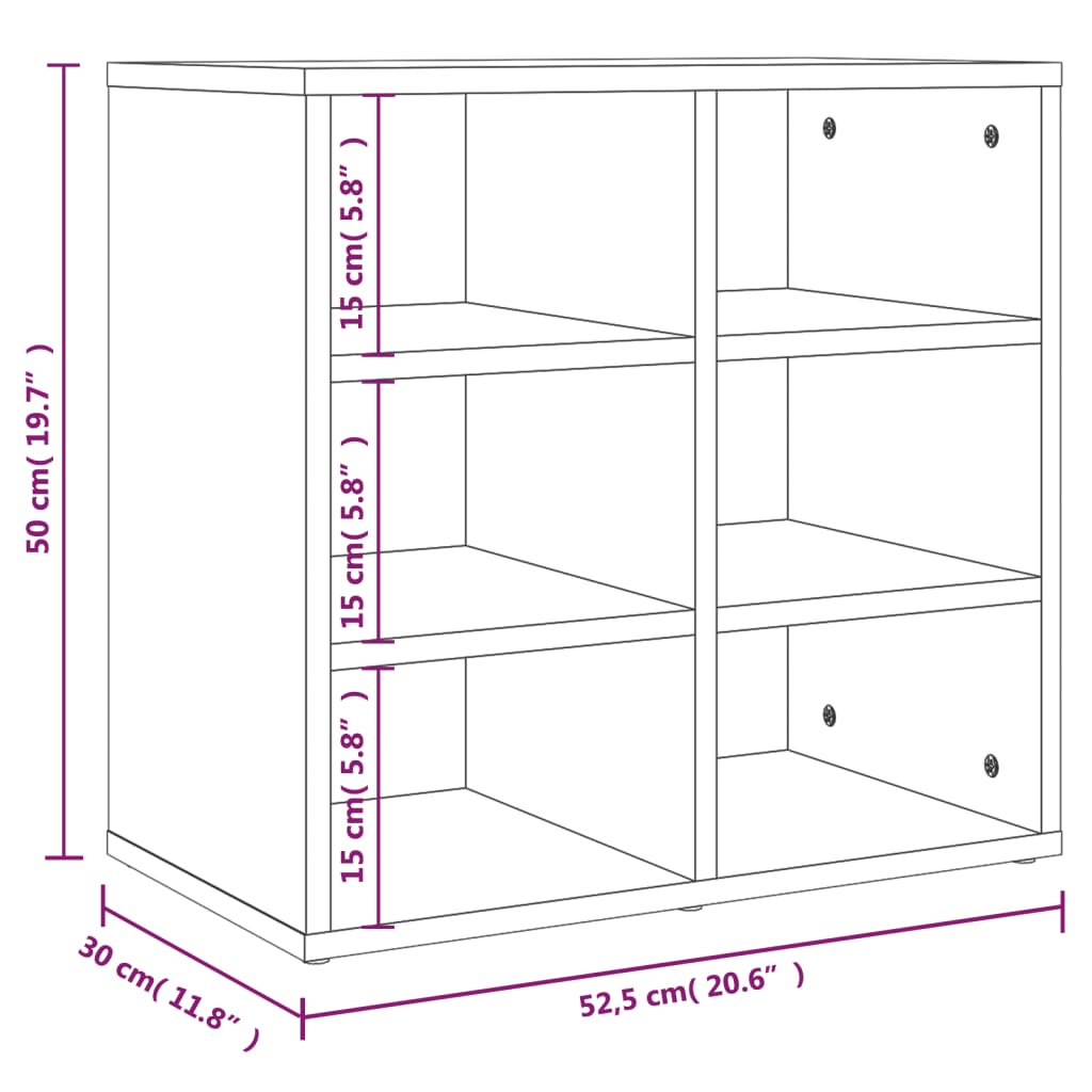 Παπουτσοθήκες 2 τεμ. Γυαλιστερό Λευκές 52,5 x 30 x 50 εκ.