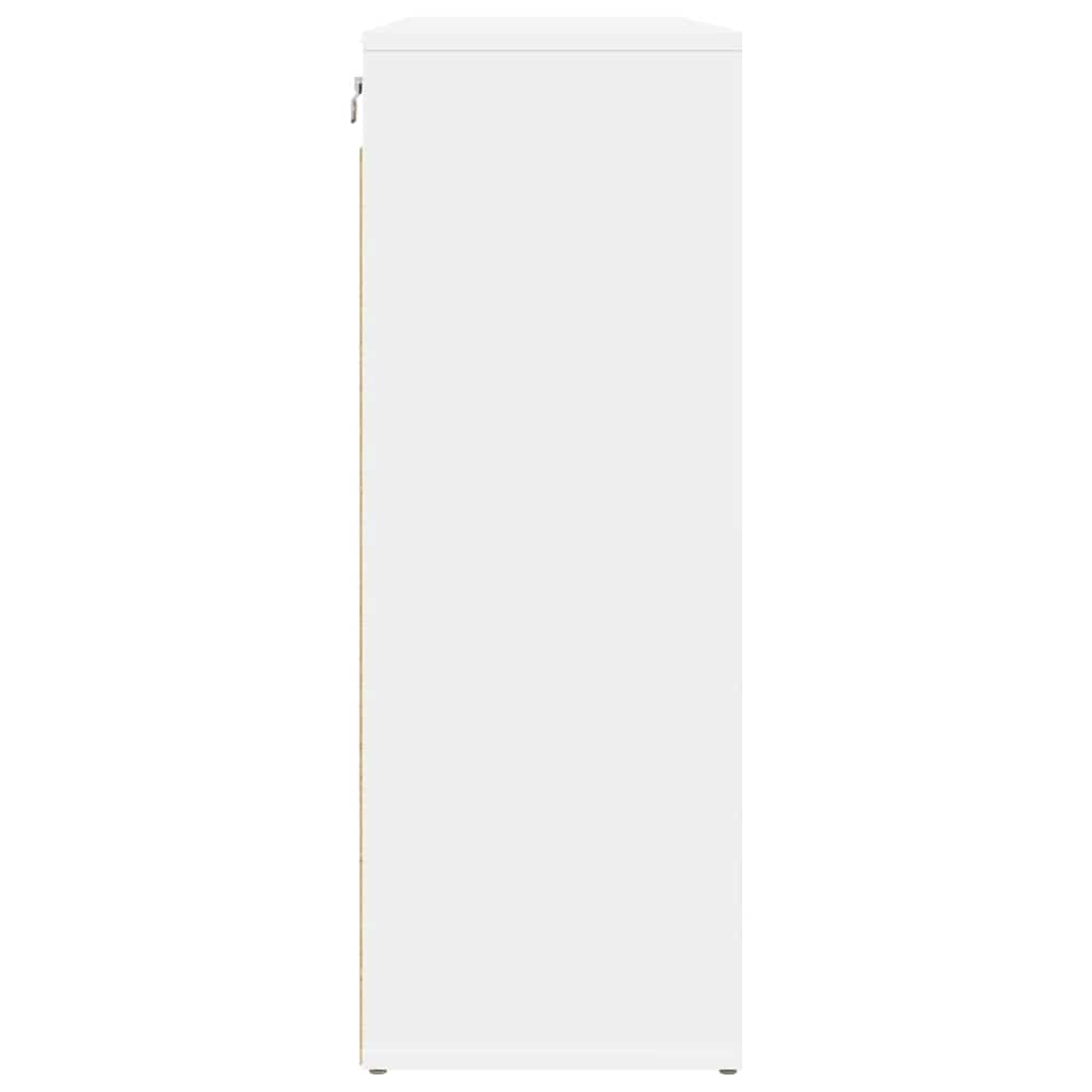 Ντουλάπα Παπουτσιών με ράφι Λευκό 77,5 x 30 x 83,5 εκ. - Pakobazaar