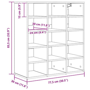 Ντουλάπα Παπουτσιών 77,5 x 30 x 83,5 εκ. Επεξεργασμένο Ξύλο