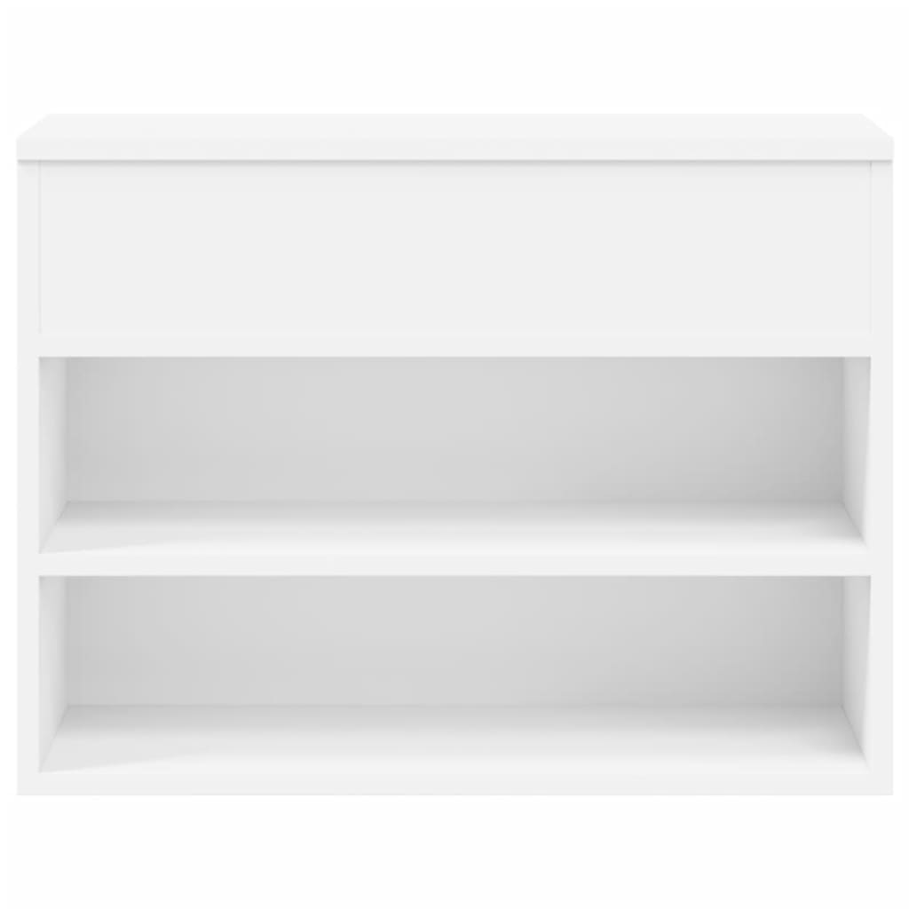 Παπουτσοθήκη Λευκή 60 x 30 x 45 εκ. από Επεξ. Ξύλο - Pakobazaar