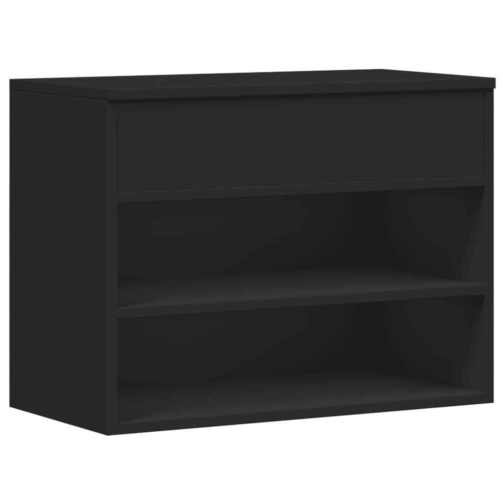 Παπουτσοθήκη Μαύρη 60 x 30 x 45 εκ. από Επεξ. Ξύλο - Pakobazaar