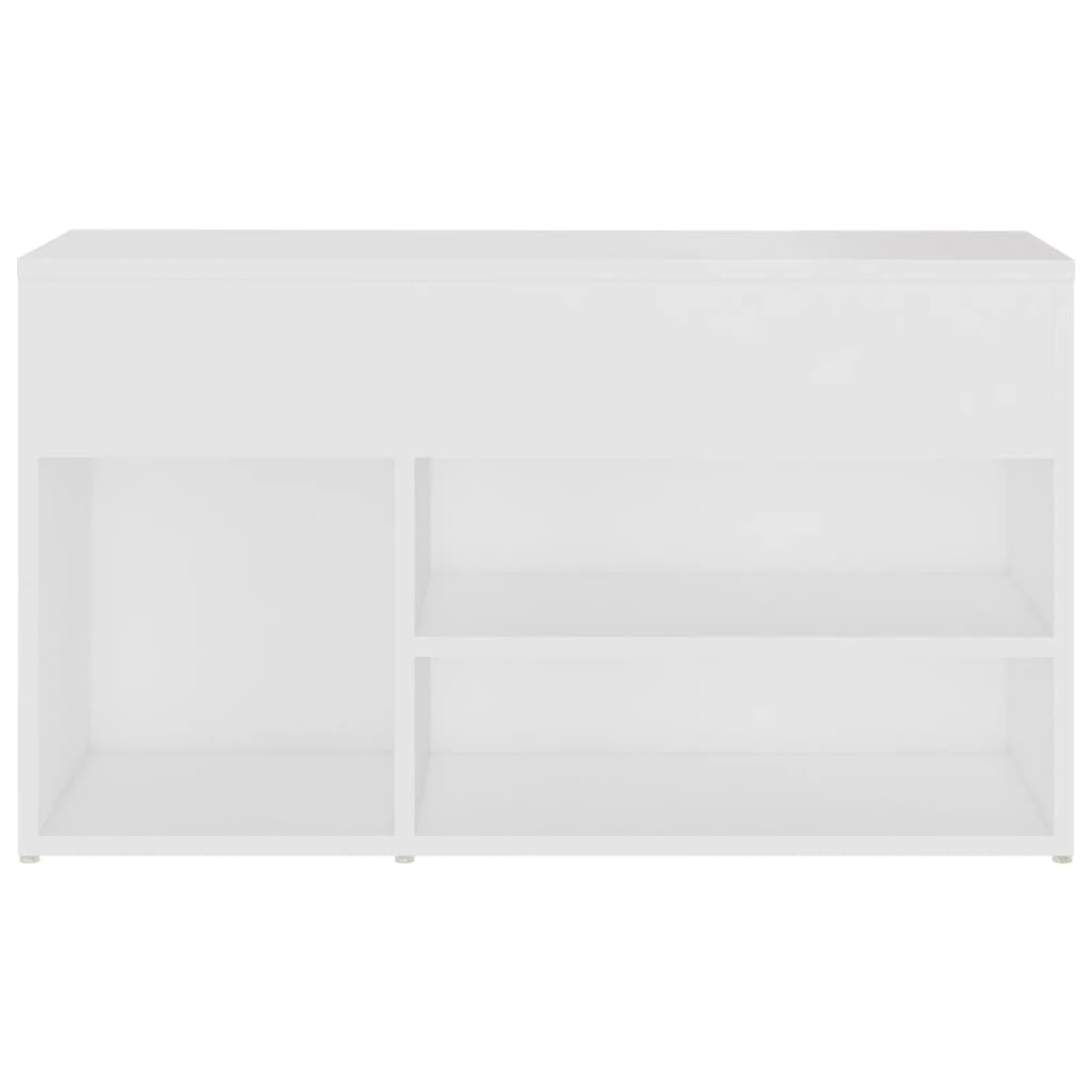 Παπουτσοθήκη Λευκή 80 x 30 x 45 εκ. από Επεξ. Ξύλο - Pakobazaar