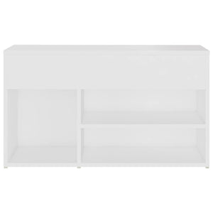 Παπουτσοθήκη Λευκή 80 x 30 x 45 εκ. από Επεξ. Ξύλο - Pakobazaar