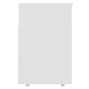 Παπουτσοθήκη Λευκή 105 x 30 x 45 εκ. από Επεξ. Ξύλο