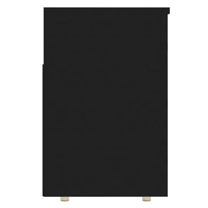 Παπουτσοθήκη Μαύρη 105 x 30 x 45 εκ. από Επεξ. Ξύλο