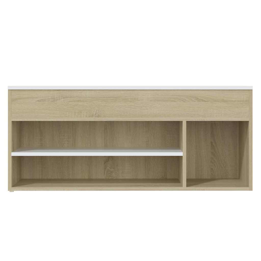 Παπουτσοθήκη Λευκή/Sonoma Δρυς 105 x 30 x 45 εκ. Μοριοσανίδα