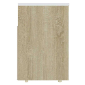 Παπουτσοθήκη Λευκή/Sonoma Δρυς 105 x 30 x 45 εκ. Μοριοσανίδα