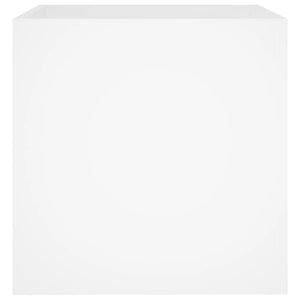 Ζαρντινιέρα Λευκή 40 x 40 x 40 εκ. από Επεξεργασμένο Ξύλο - Pakobazaar