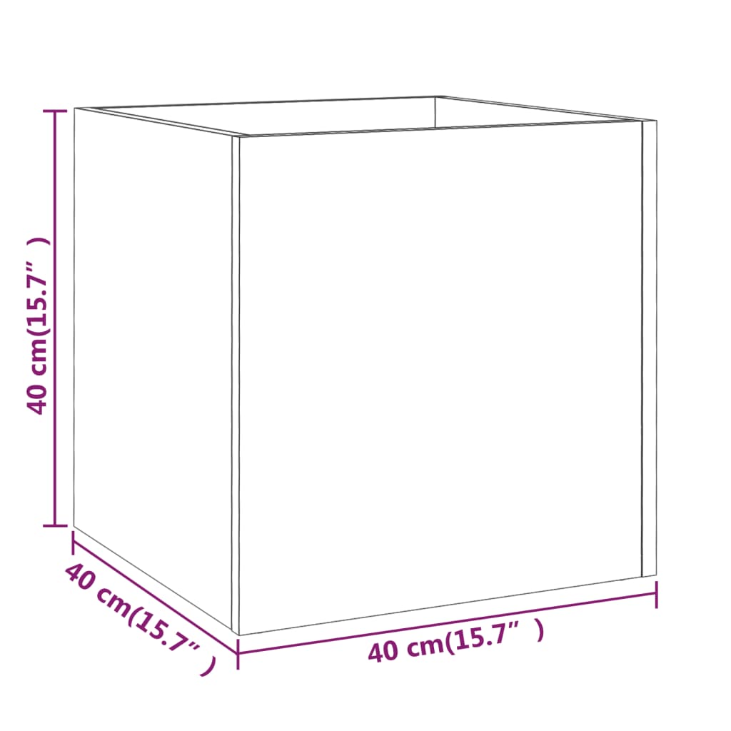Ζαρντινιέρα Λευκή 40 x 40 x 40 εκ. από Επεξεργασμένο Ξύλο - Pakobazaar