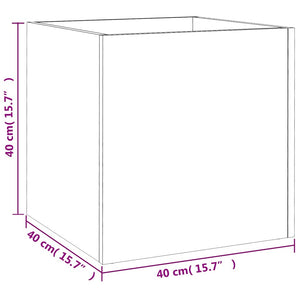 Ζαρντινιέρα Μαύρη 40 x 40 x 40 εκ. από Επεξεργασμένο Ξύλο