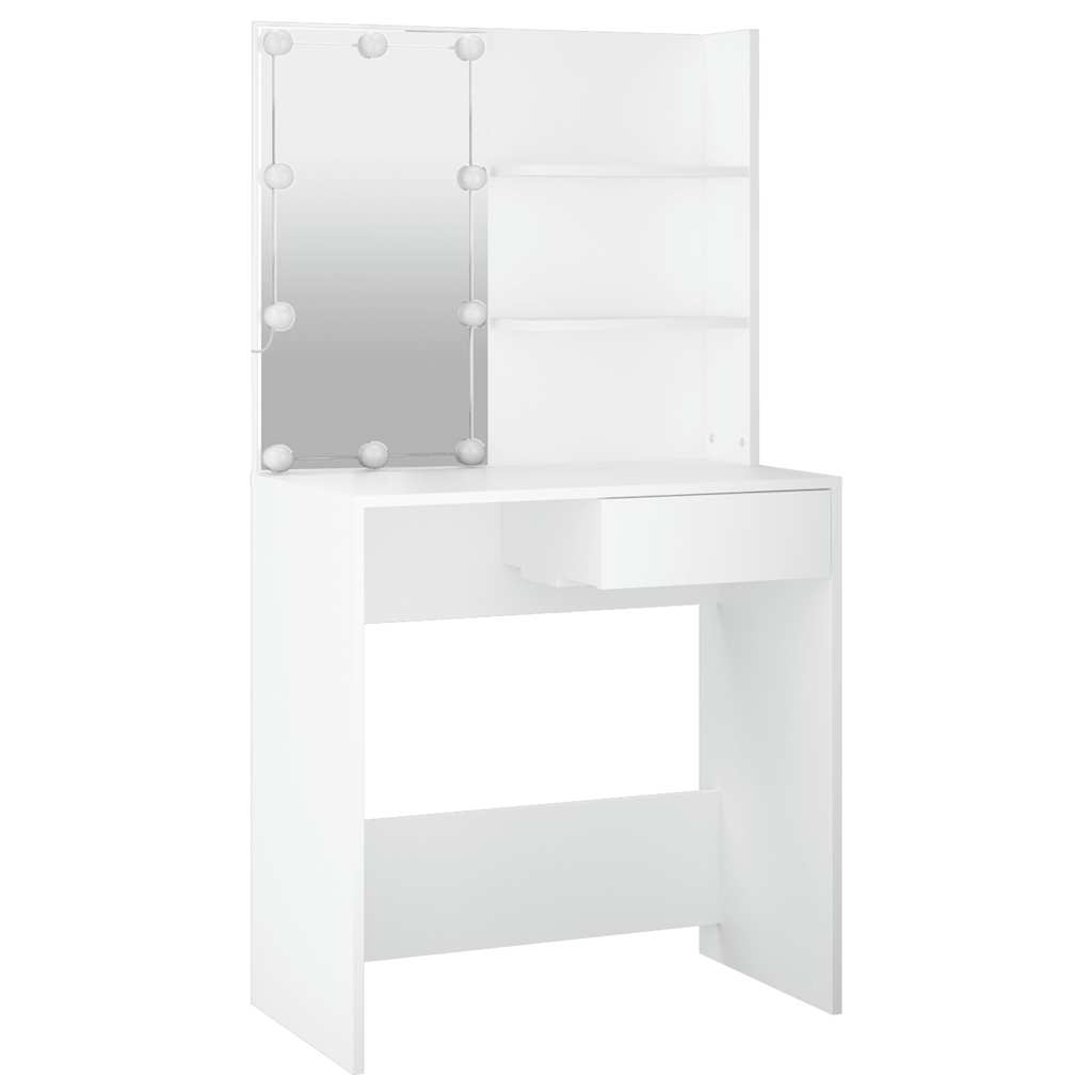 Μπουντουάρ με LED Λευκό 74,5 x 40 x 141 εκ. - Pakobazaar