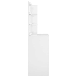 Μπουντουάρ με LED Γυαλιστερό Λευκό 74,5 x 40 x 141 εκ. - Pakobazaar