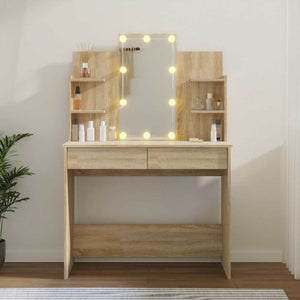 Μπουντουάρ με LED Sonoma Δρυς 96x40x142 εκ.