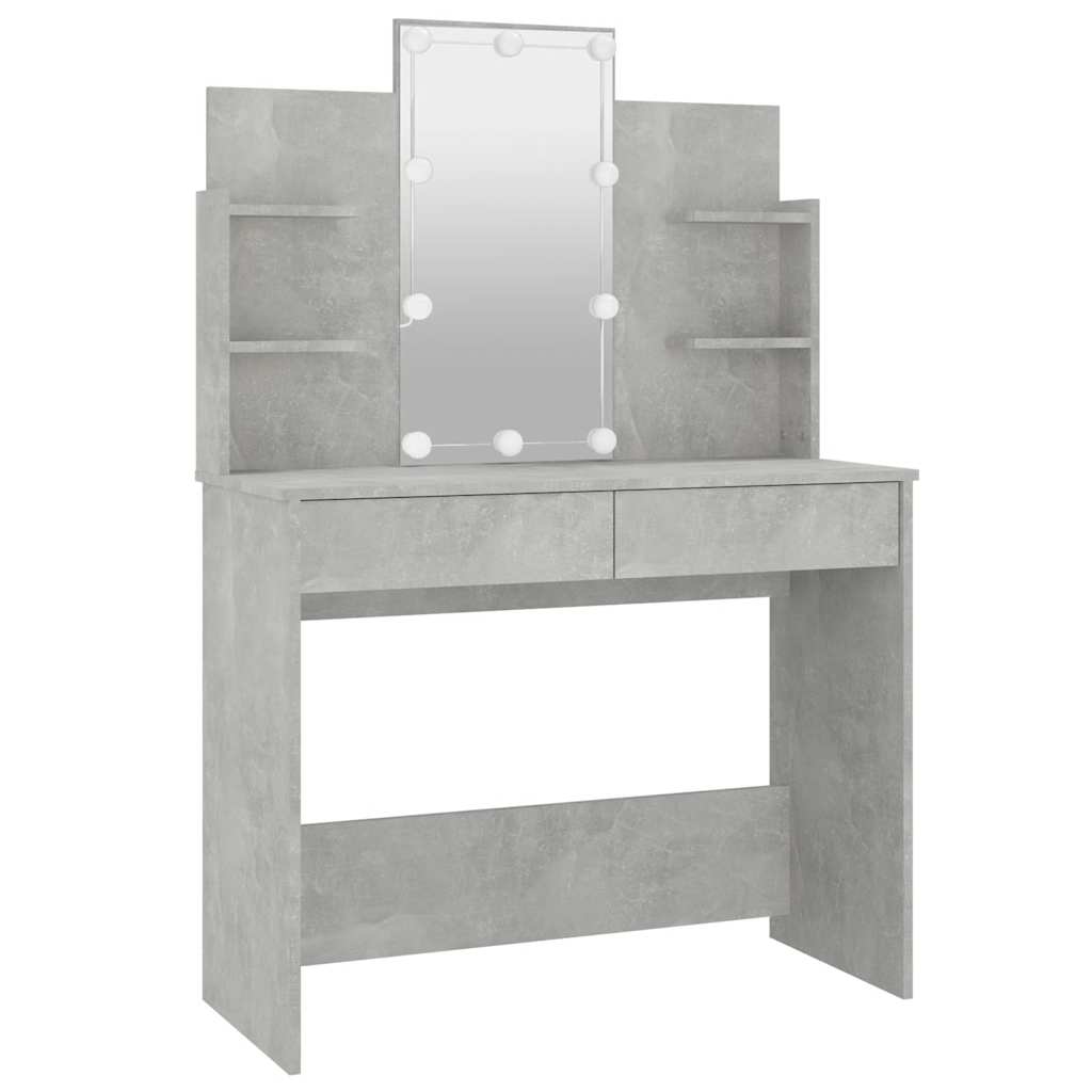 Μπουντουάρ με LED Γκρι Σκυροδέματος 96x40x142 εκ. - Pakobazaar