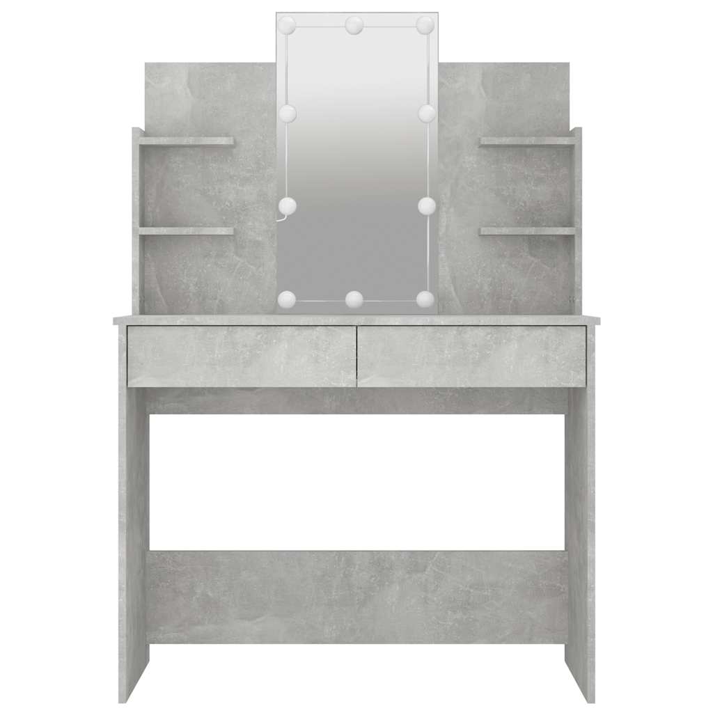 Μπουντουάρ με LED Γκρι Σκυροδέματος 96x40x142 εκ. - Pakobazaar