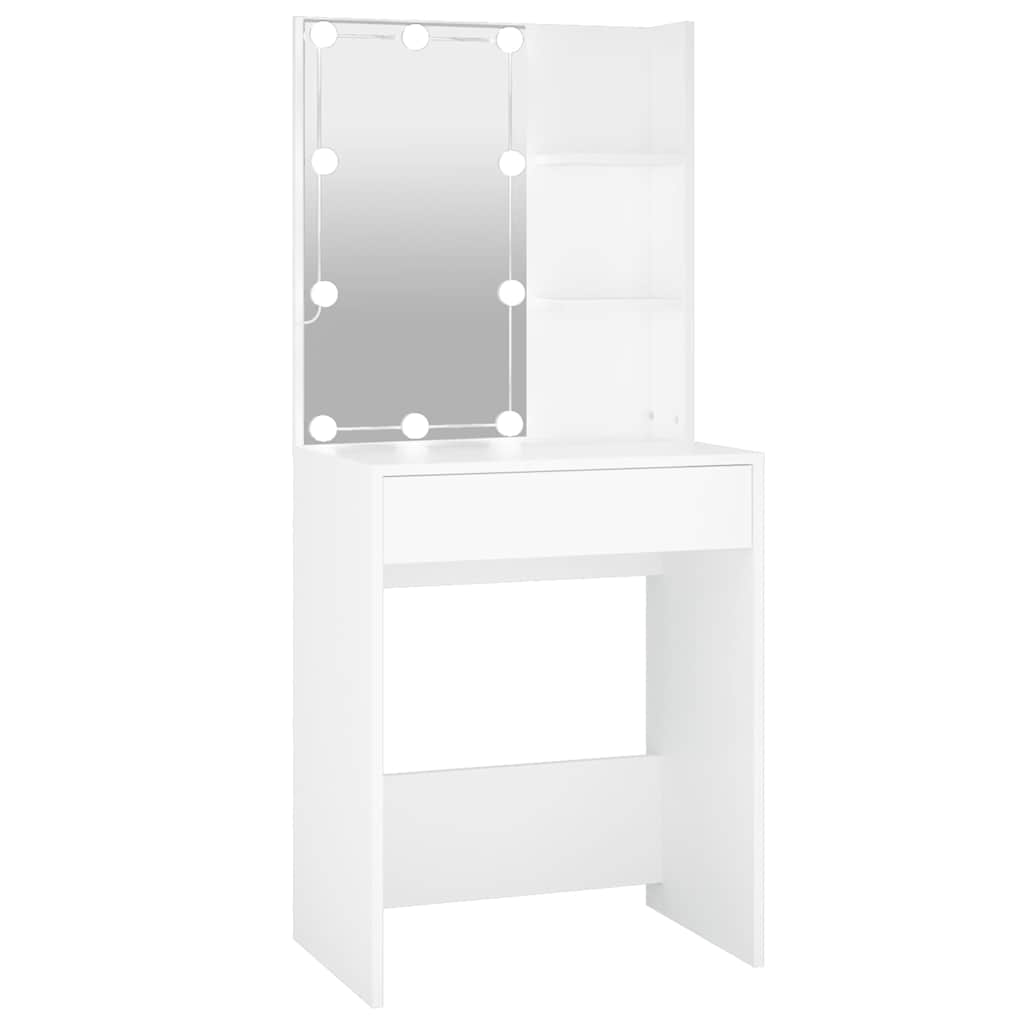 Μπουντουάρ με LED Λευκό 60x40x140 εκ. - Pakobazaar