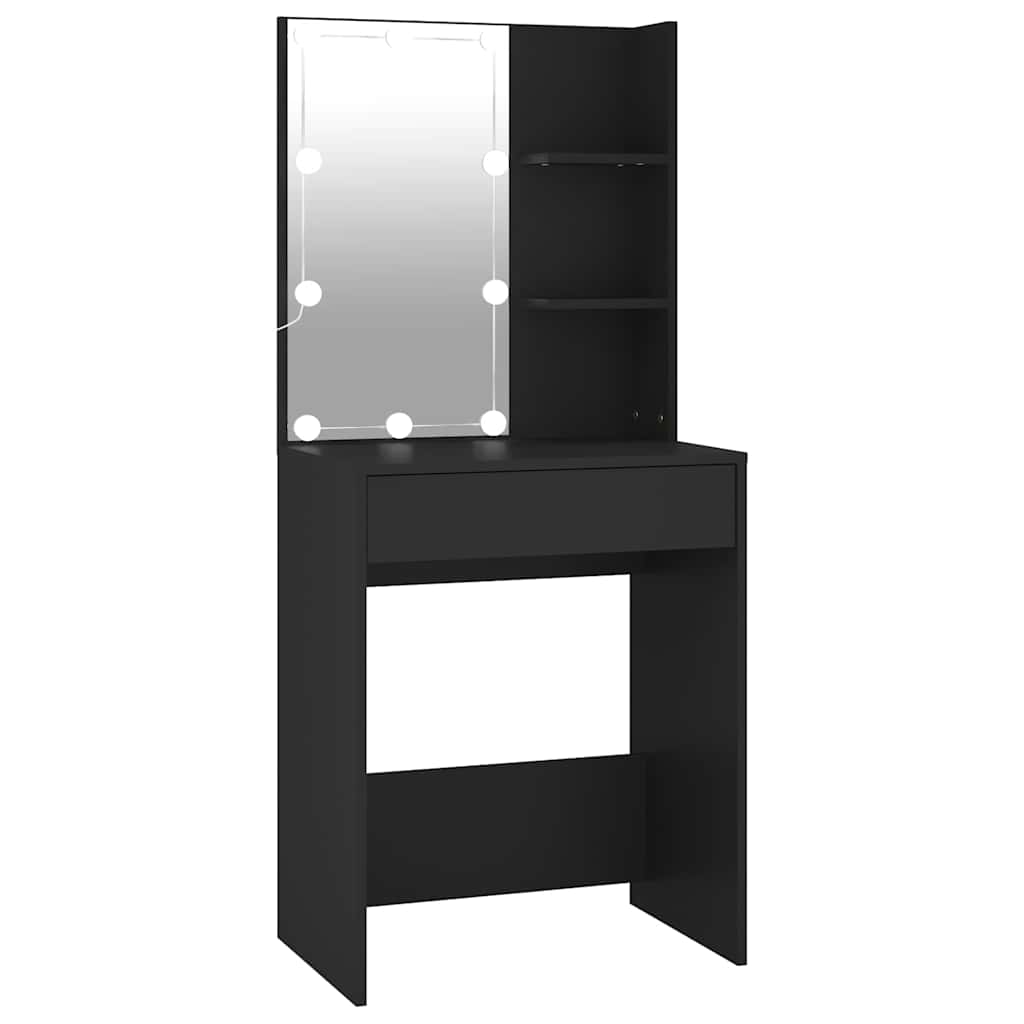 Μπουντουάρ με LED Μαύρο 60 x 40 x 140 εκ. - Pakobazaar
