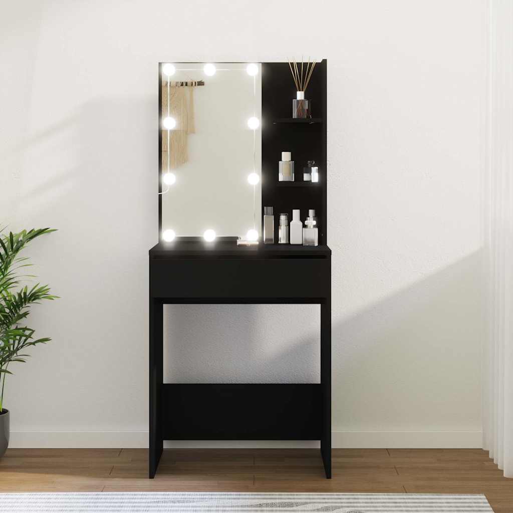 Μπουντουάρ με LED Μαύρο 60 x 40 x 140 εκ. - Pakobazaar